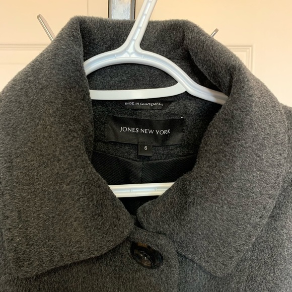 Jones New York grey wool pea coat - Picture 2 of 4